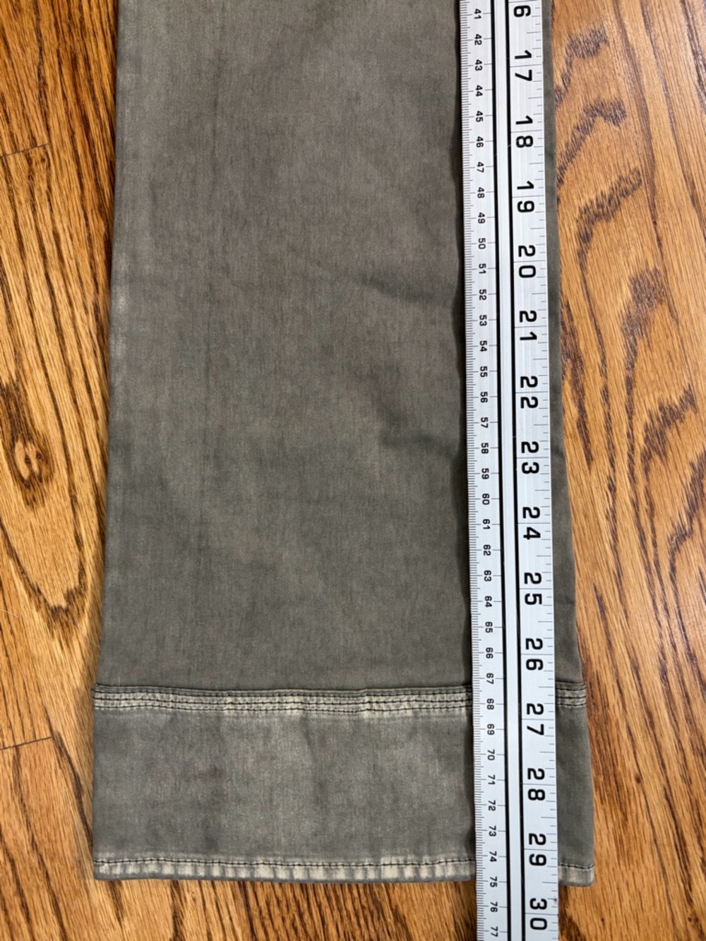 Oilily Grayish Green Boot Cut Pants with Embroidered Rainbow Contrast Trim sz 2 - Picture 8 of 11